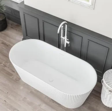 Eastbrook Sandford 1500 Freestanding Bath Inc Waste White detail view - Image 2