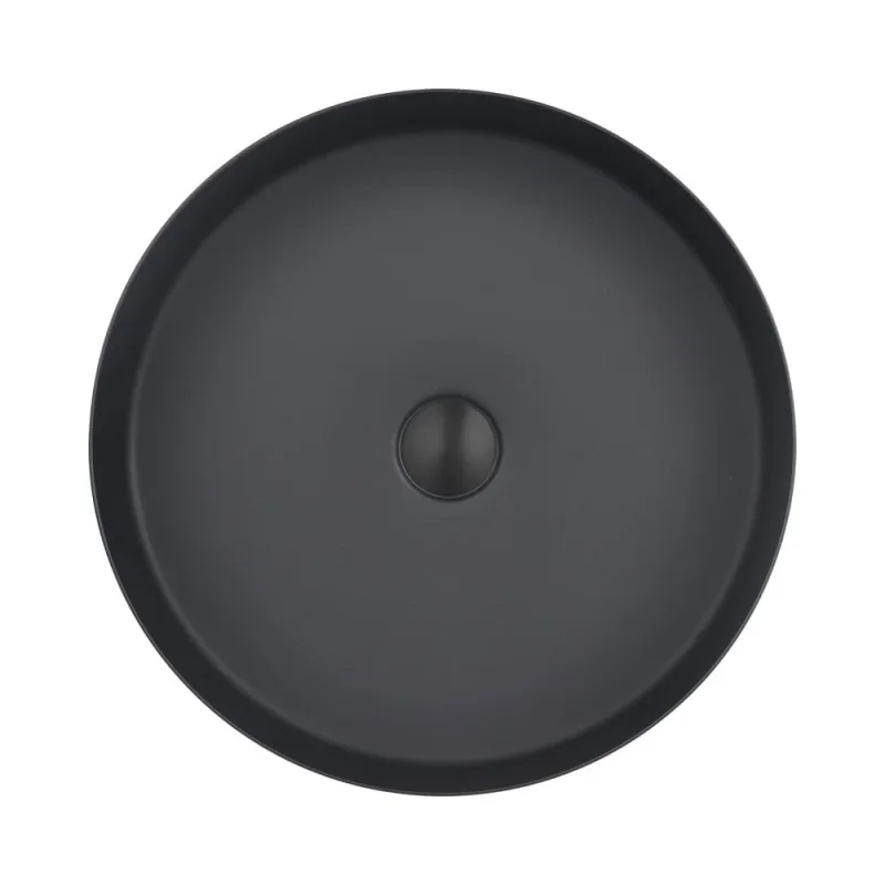 Just Taps Vos Matt Black Grade 316 Stainless Steel Counter Top Basin detail view - Image 2