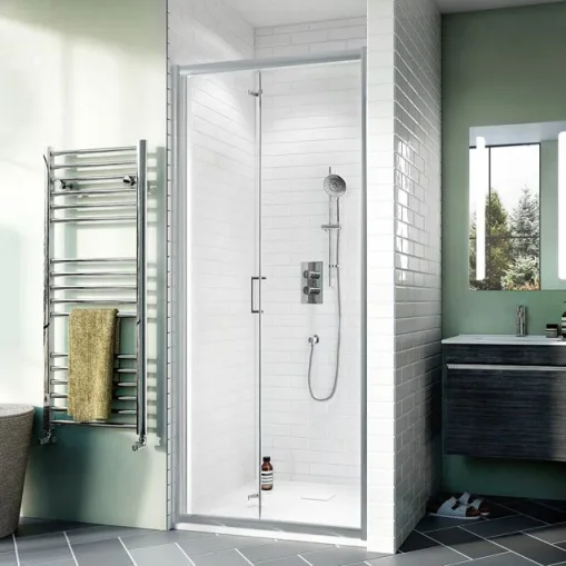 Crosswater Kai 6 Bifold Door 760 Silver detail view - Image 2