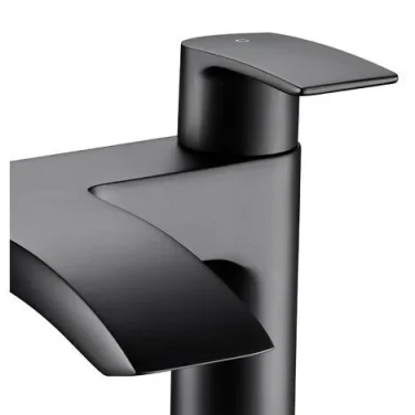 Crosswater Verge Bath Filler Matt Black detail view - Image 2