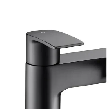 Crosswater Verge Bath Filler Matt Black detail view - Image 3