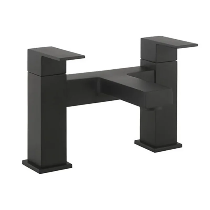 Crosswater Verge Bath Filler Matt Black detail view - Image 4