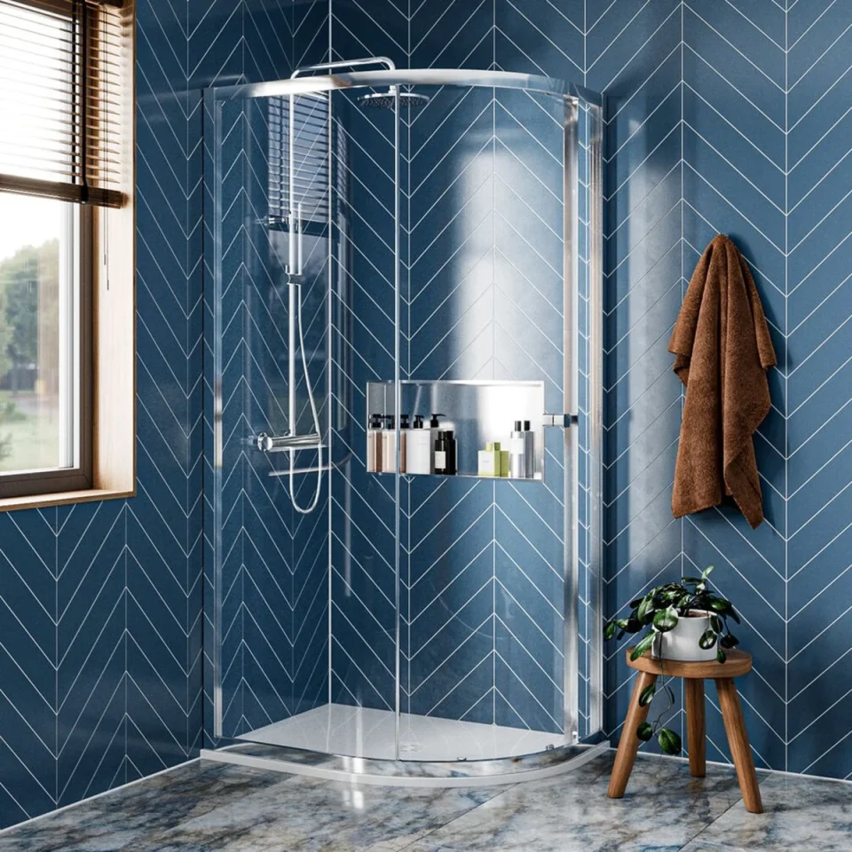 Crosswater Clear 6 Quadrant Single Door 1200 x 800 Chrome product image - Image 1