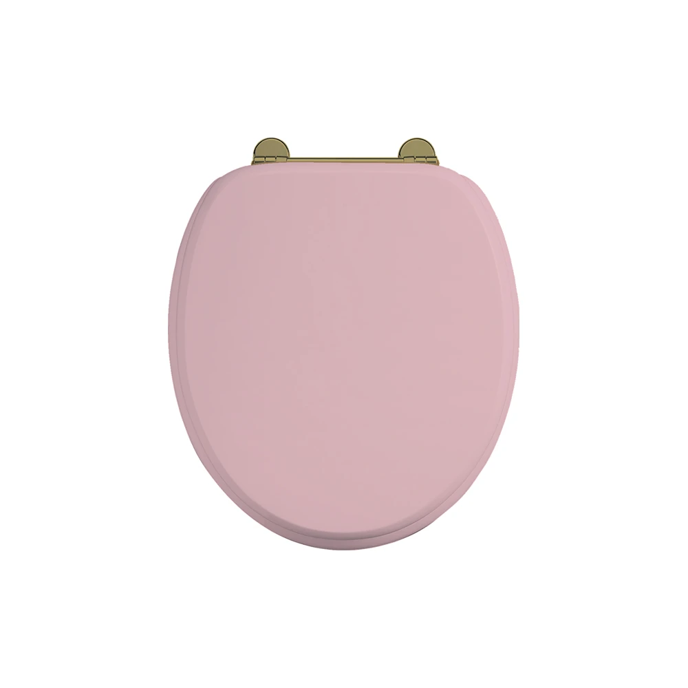 Burlington Bespoke Seat Pink With Gold Hinges