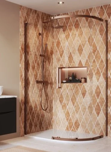Crosswater Asura 8mm Quadrant Door 1000 x 800 Brushed Bronze