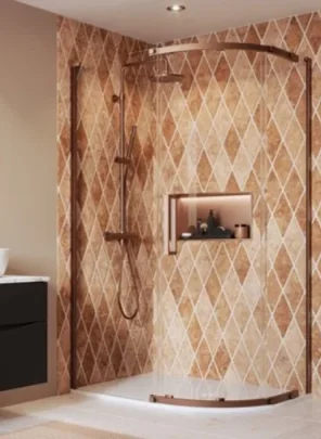 Crosswater Asura 8mm Quadrant Door 1000 x 800 Brushed Bronze product image - Image 6