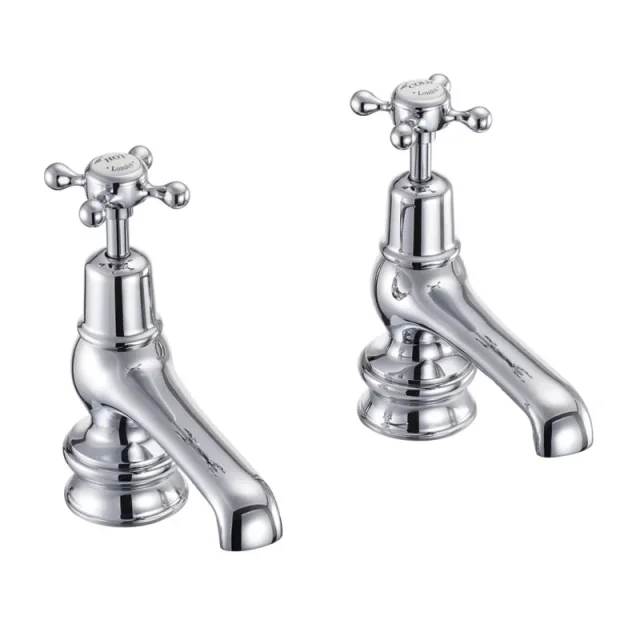 Burlington Qt Basin Taps 5 (no Heads) Chrome product image - Image 1