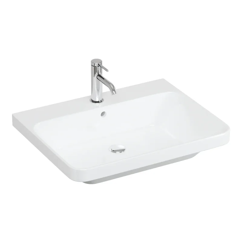 Britton Dalston 600mm Basin 1 Tap Hole White product image - Image 3