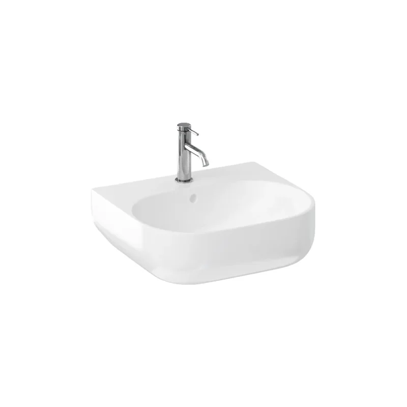 Britton Milan Washbasin 500mm 1 Tap Hole Gloss White product image - Image 1