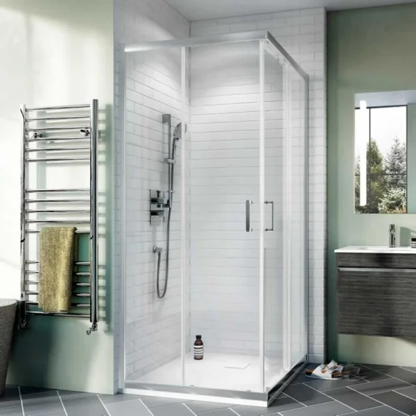 Crosswater Kai 6 Corner Entry Sliding Door 900 Silver