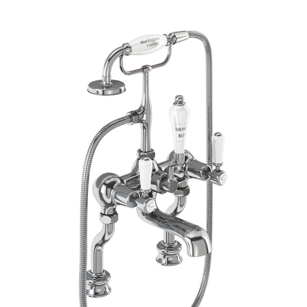 Burlington Qt Kensington Regal Deck Bath Shower Mixer Chrome