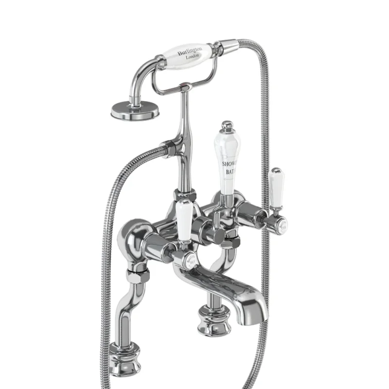Burlington Qt Kensington Regal Deck Bath Shower Mixer Chrome product image - Image 1
