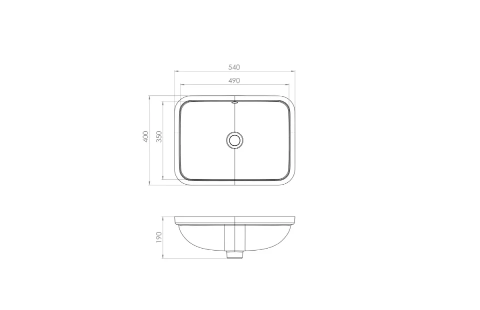 Saneux Sienna 55x40cm Undermount Washbasin - Gloss White product image - Image 4