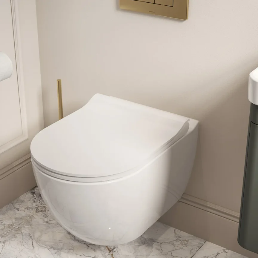 Saneux Prague Slim-line Soft Close Seat & Cover (for Pr090 & Pr096) detail view - Image 5
