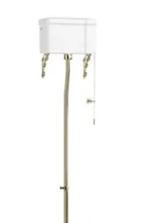 Burlington High Level Flush Pipe Kit Including Lever, Rigid Pull Chain, Flush Pipes, Reverse Screw Cistern Connector, Stopper And Ornate Brackets - Gold product image - Image 2