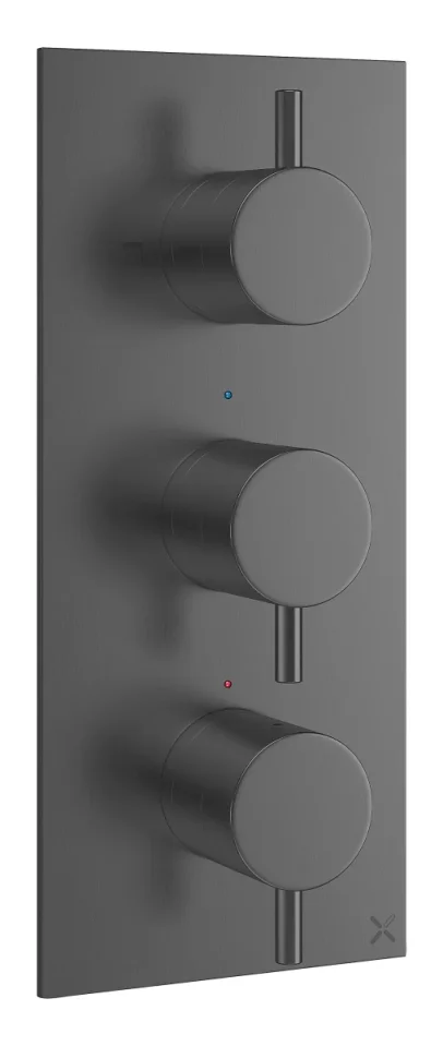 Crosswater Mpro 3 Handle Shower Handset Etched Trimset Portrait Slate product image - Image 3