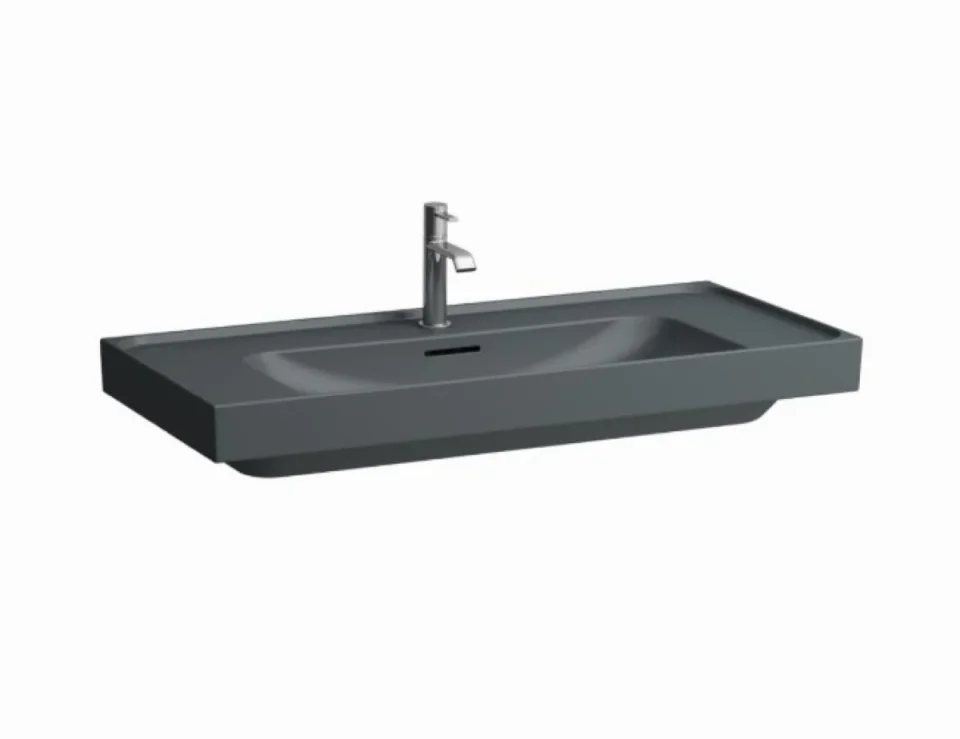 Laufen Meda Washbasin 800 X 460mm - 1 Tap Hole - Matt Graphite product image - Image 4