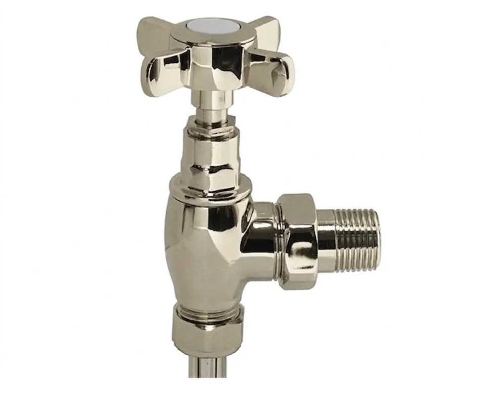 Vogue VL008 Pair Angled Valves With Cover Plates And Connection Tubes Bright Nickel product image - Image 4