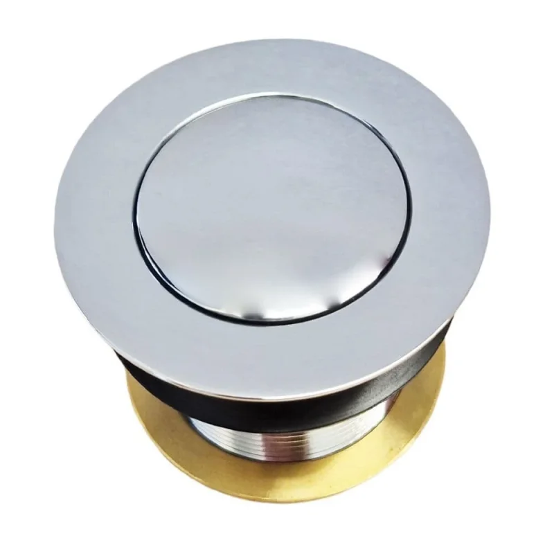 Crosswater Click-Clack Bath Waste un-slotted Chrome detail view - Image 3