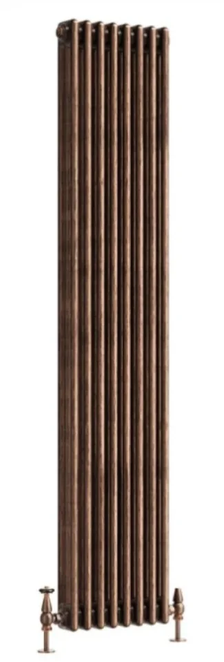 Cubico Clarence 3 Column Radiator 8 Sections 1800x380mm Antique Copper detail view - Image 6