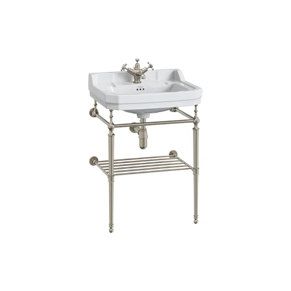 Burlington Towel Rack Basin Stand T23a Brushed Nickel