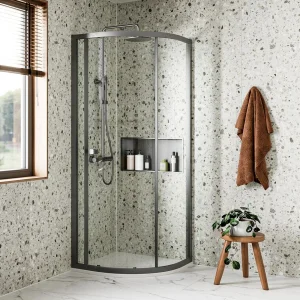 Crosswater 6mm Quadrant Single Door 900 Slate