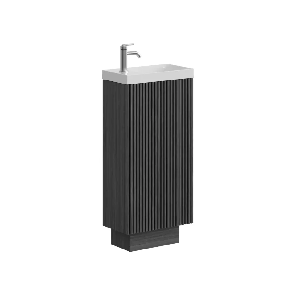Crosswater Limit 400mm Cloakroom Floorstanding Door Unit Steelwood product image - Image 3