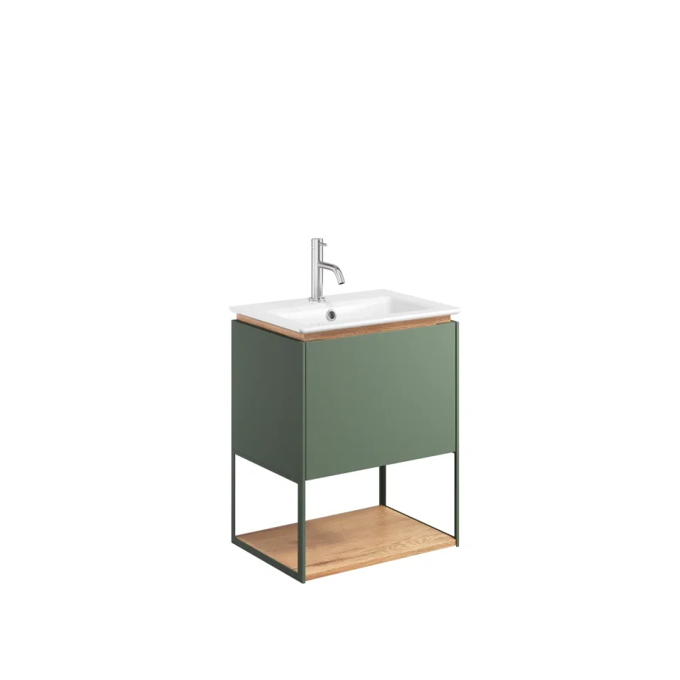 Crosswater Mada Shelf & Frame 500 Sage Green product image - Image 3