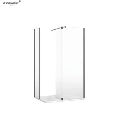 Crosswater Gallery Glass Glass Bracket Slate detail view - Image 2