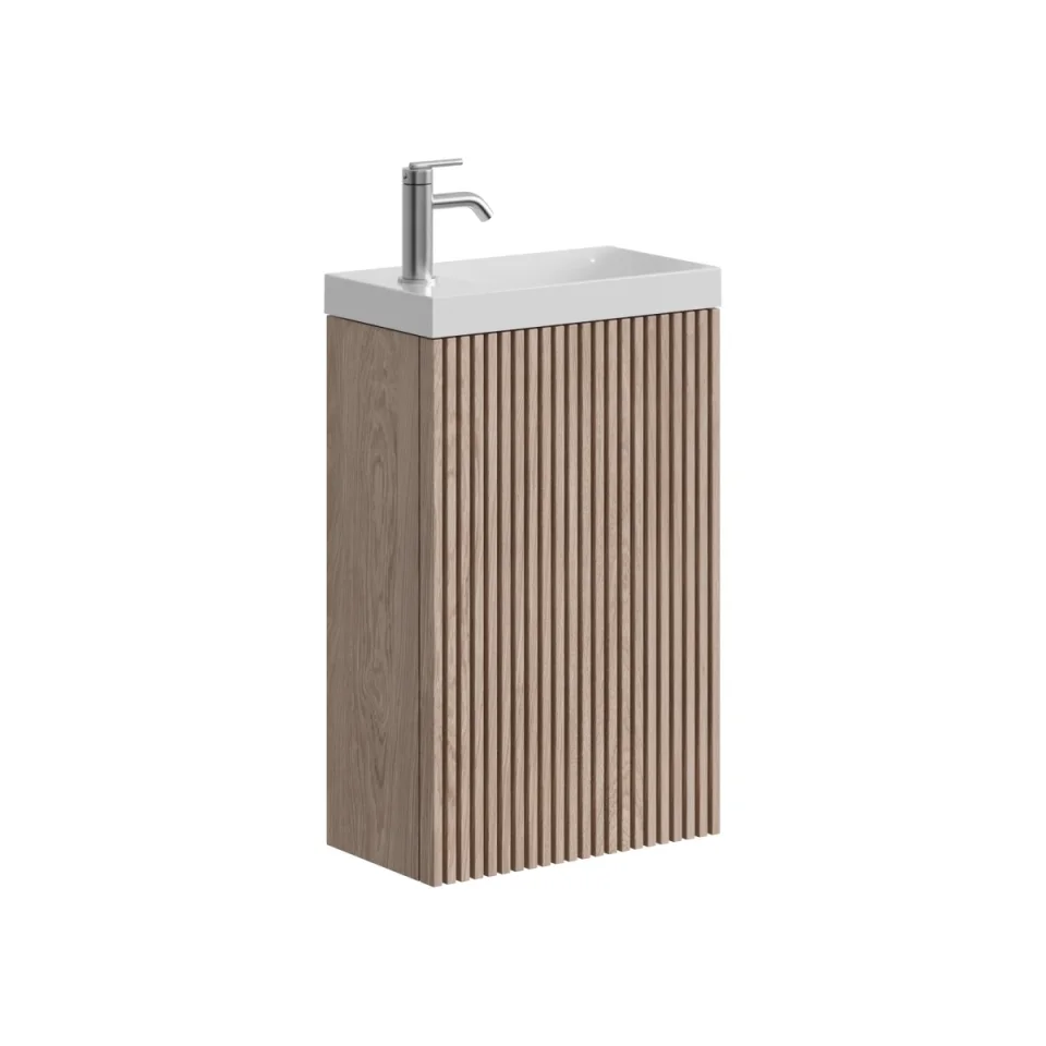 Crosswater Limit 400mm Cloakroom Wall Hung Door Unit Modern Oak product image - Image 3