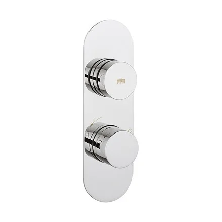 Crosswater Push Button Thermo Valve Dual Control Landscape Chrome