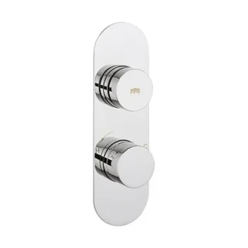 Crosswater Push Button Thermo Valve Dual Control Landscape Chrome product image - Image 2