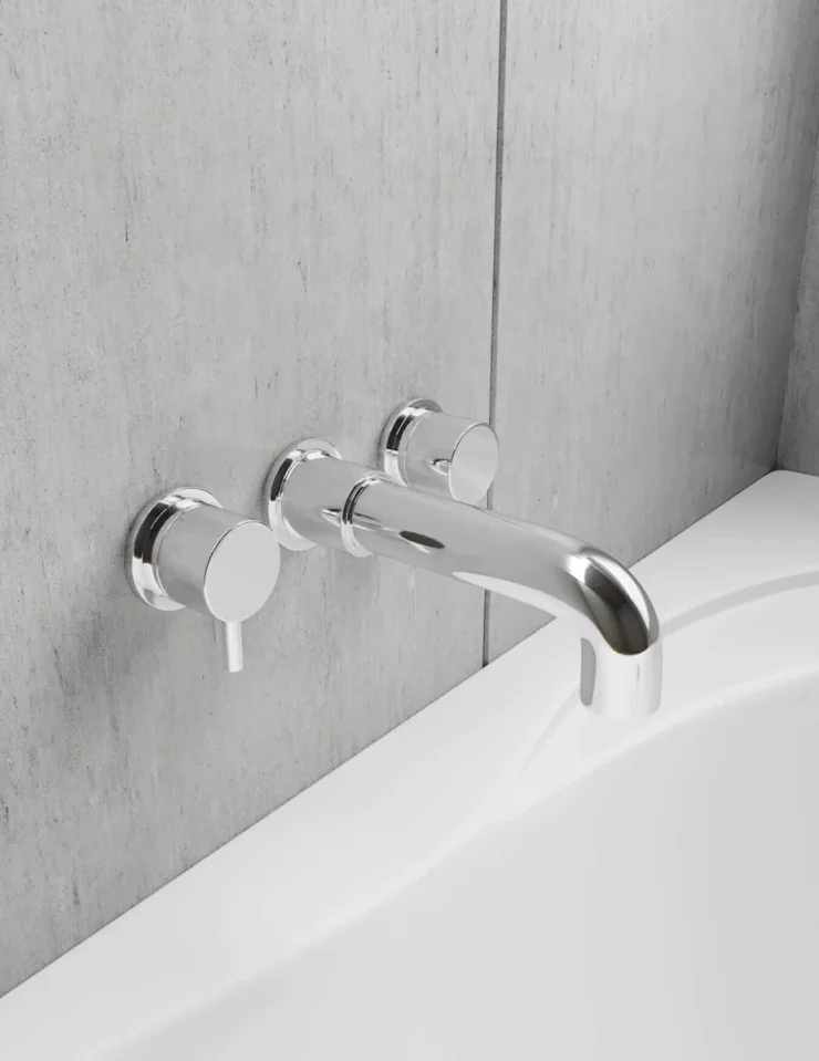 Crosswater Fusion Bath Filler Wall Mounted Chrome detail view - Image 3