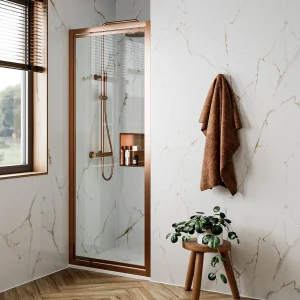 Crosswater 6mm Pivot Door 900 Brushed Bronze