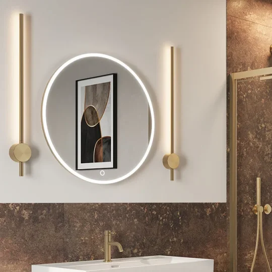 Crosswater Tranquil Pillar Light Brushed Brass detail view - Image 2
