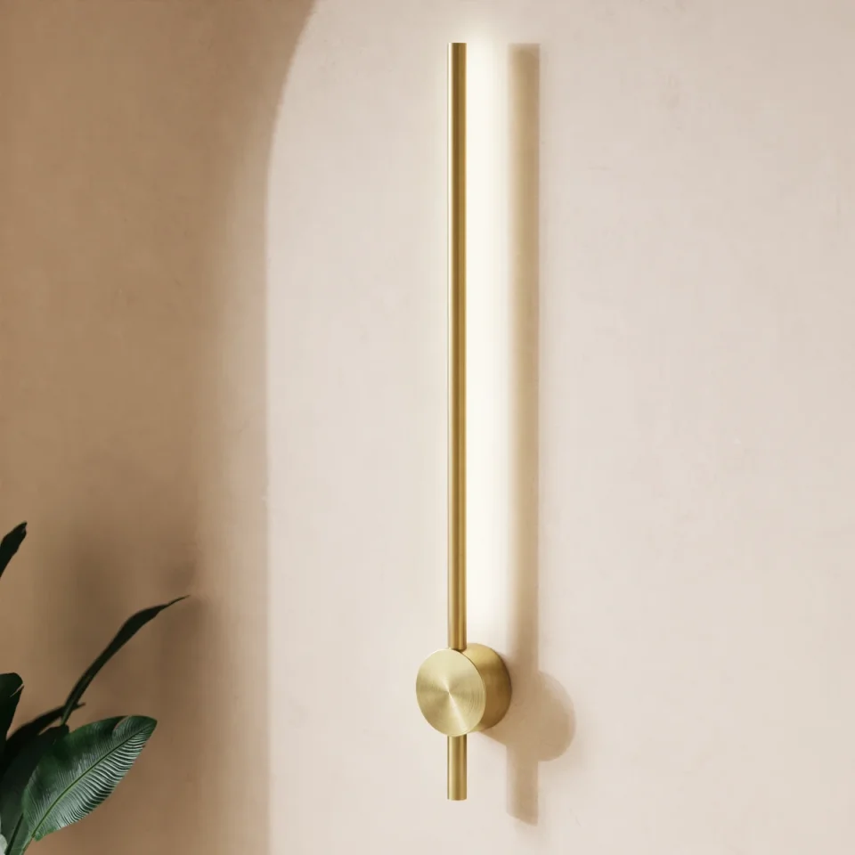 Crosswater Tranquil Pillar Light Brushed Brass detail view - Image 6