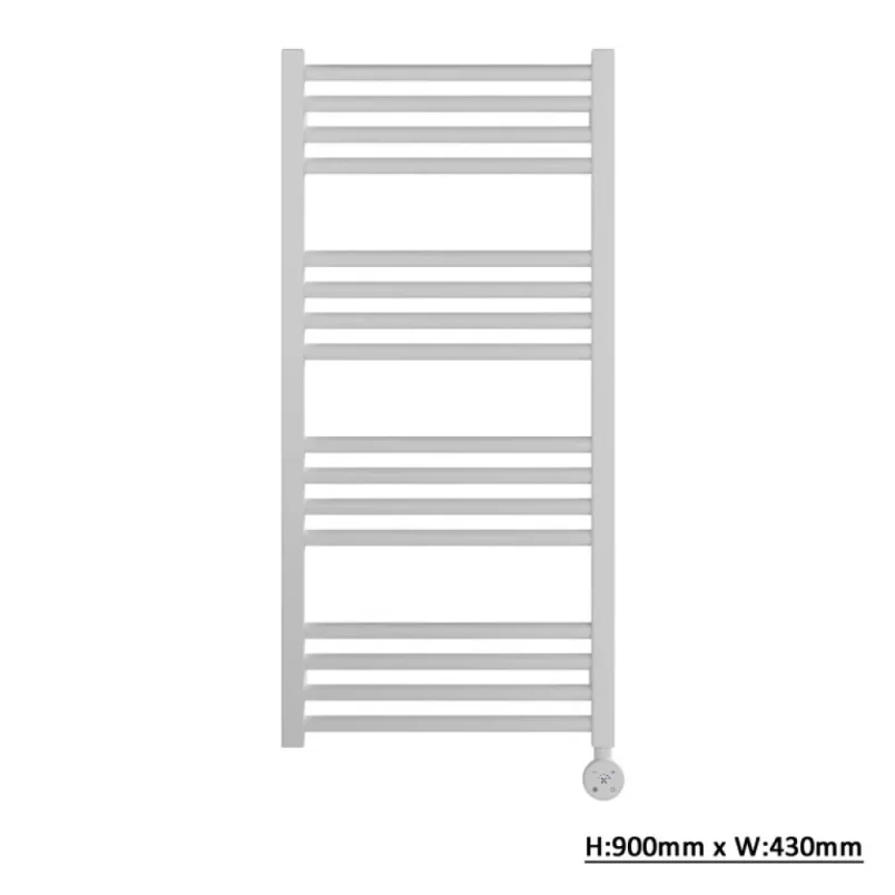 Crosswater MPRO Towel Warmer 430x900 All Electric Right Hand Matt White detail view - Image 3