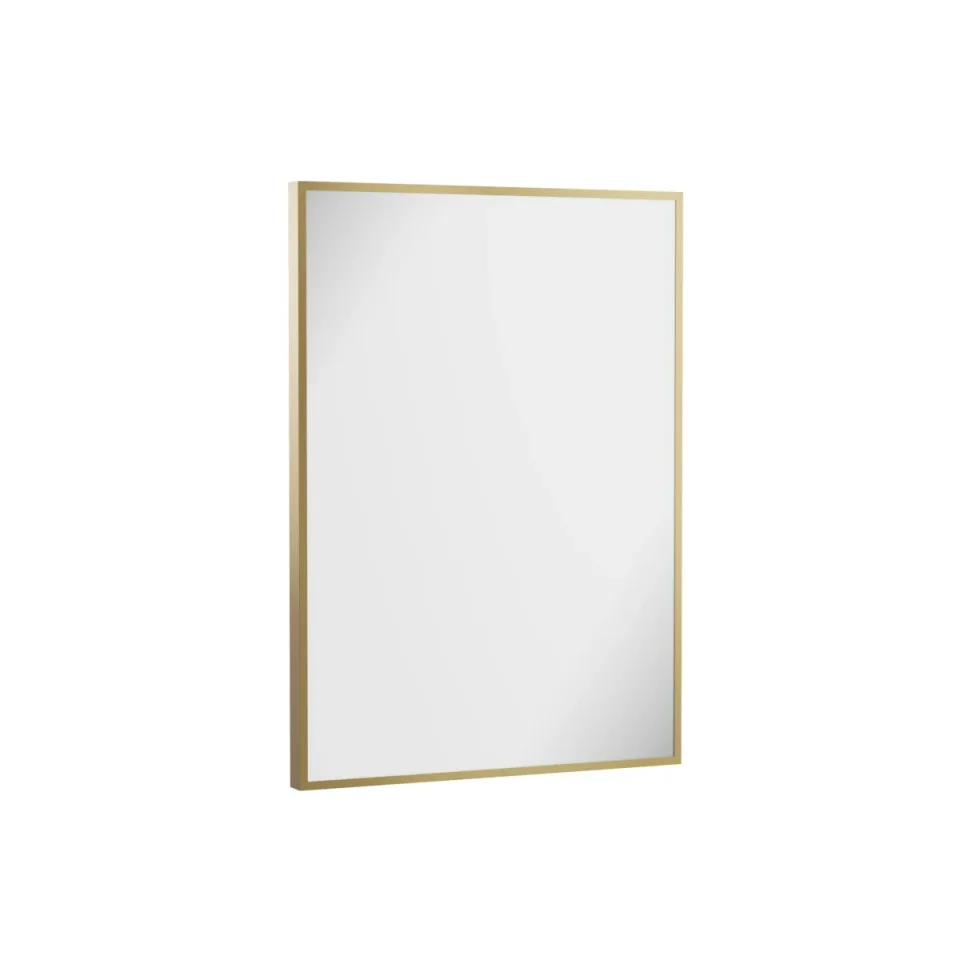 Crosswater MPRO Non-Illuminated Mirror 500 x 700mm Brushed Brass detail view - Image 2