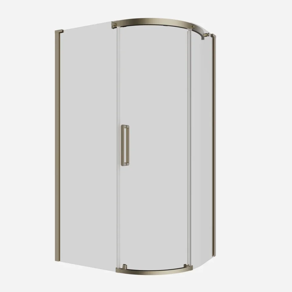 Crosswater Optix Offset Quadrant 1200x900 Right Hand Brushed Brass product image - Image 3