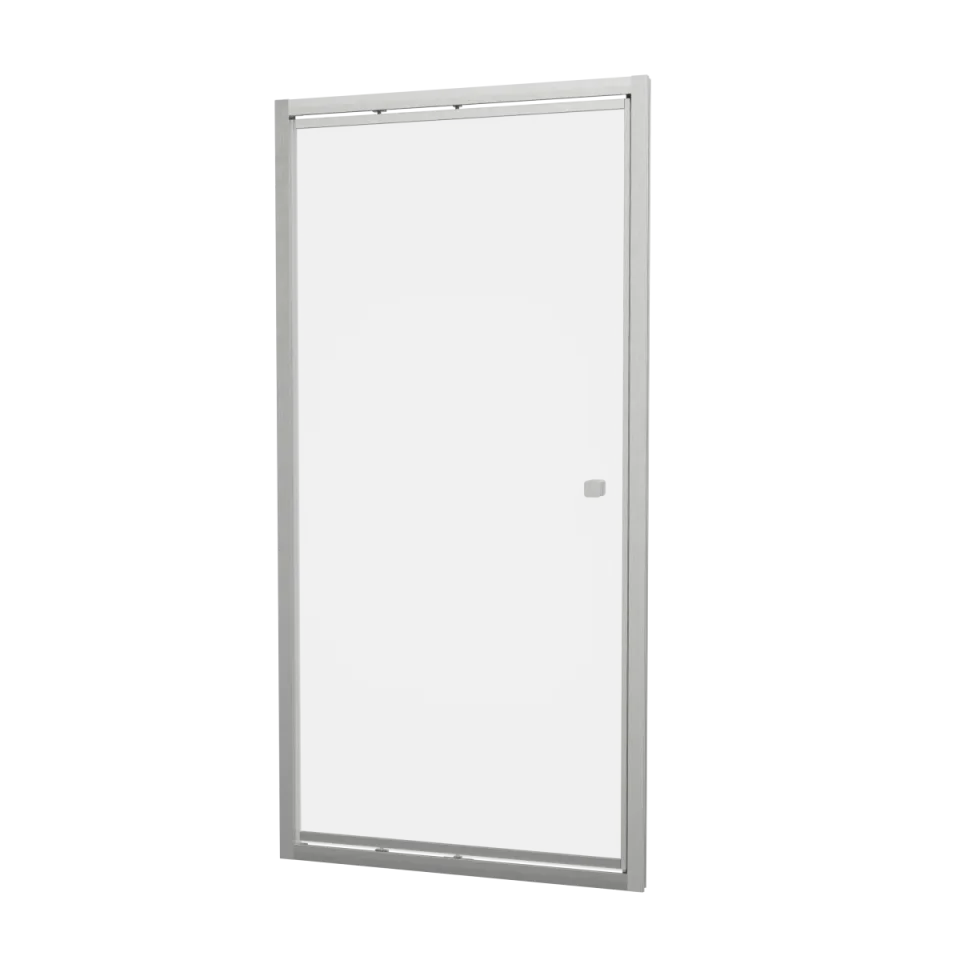 Crosswater Clear 6 Infold Door 1000 Brushed Nickel detail view - Image 2