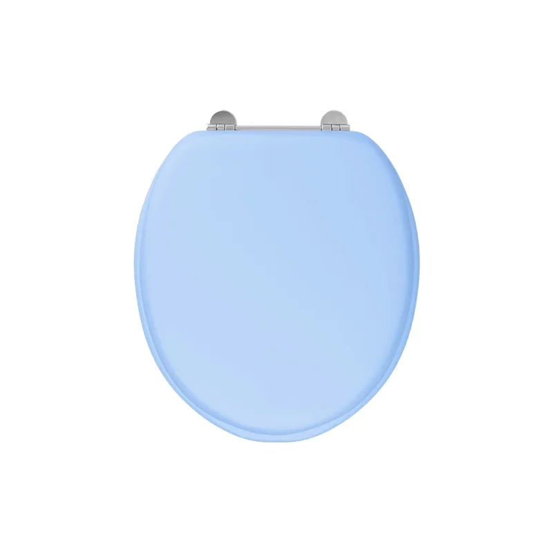 Burlington Bespoke Enchanted Blue Seat With Chrome Hinges product image - Image 1