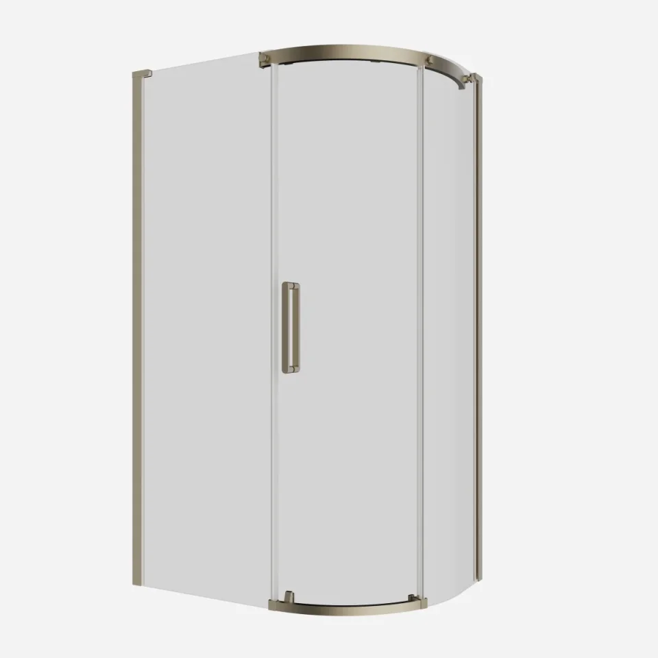 Crosswater Optix Offset Quadrant 1200x800 Right Hand Brushed Brass product image - Image 3