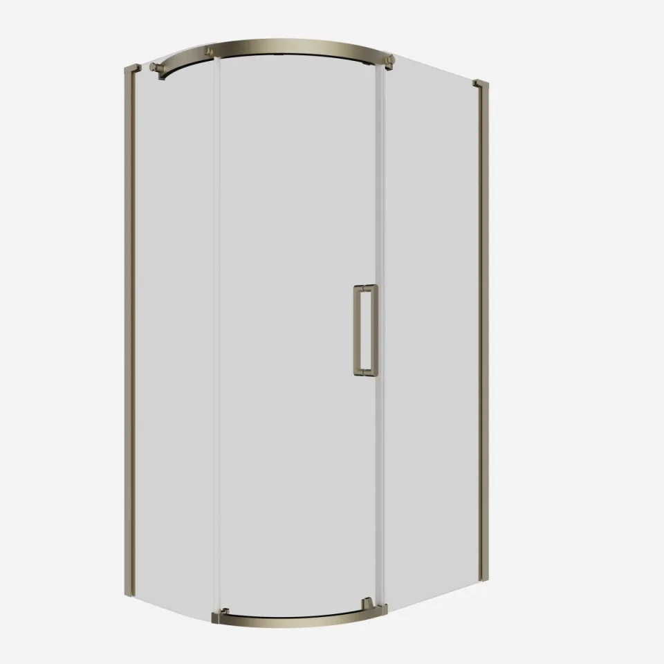 Crosswater Optix Offset Quadrant 1200x900 Left Hand Brushed Brass product image - Image 3