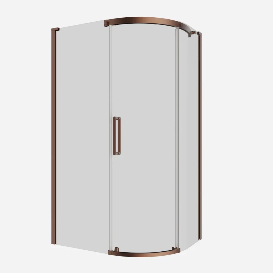 Crosswater Optix Offset Quadrant 1200x900 Right Hand Brushed Bronze product image - Image 3