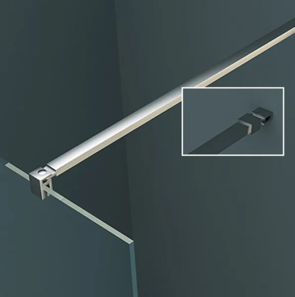 Abacus X Series Designer Glass to Wall Support Arm 1000mm Chrome