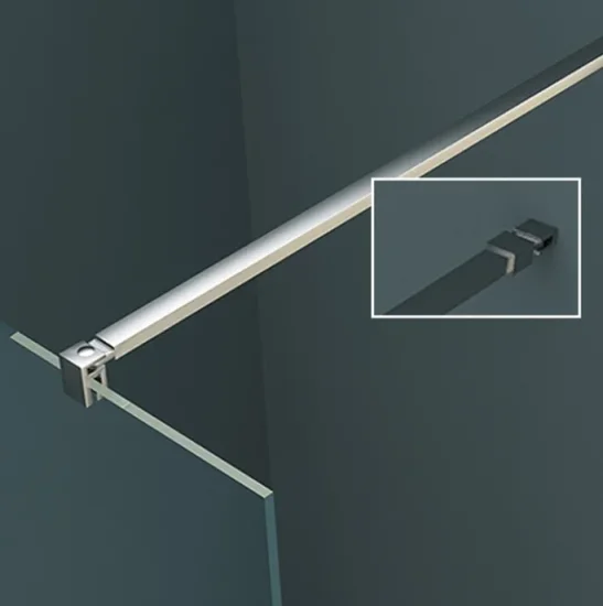 Abacus X Series Designer Glass to Wall Support Arm 1000mm Chrome product image - Image 1