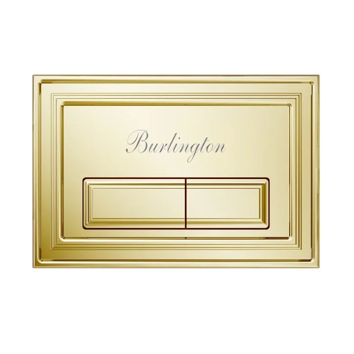 Burlington Traditional Flush Plate Gold detail view - Image 2