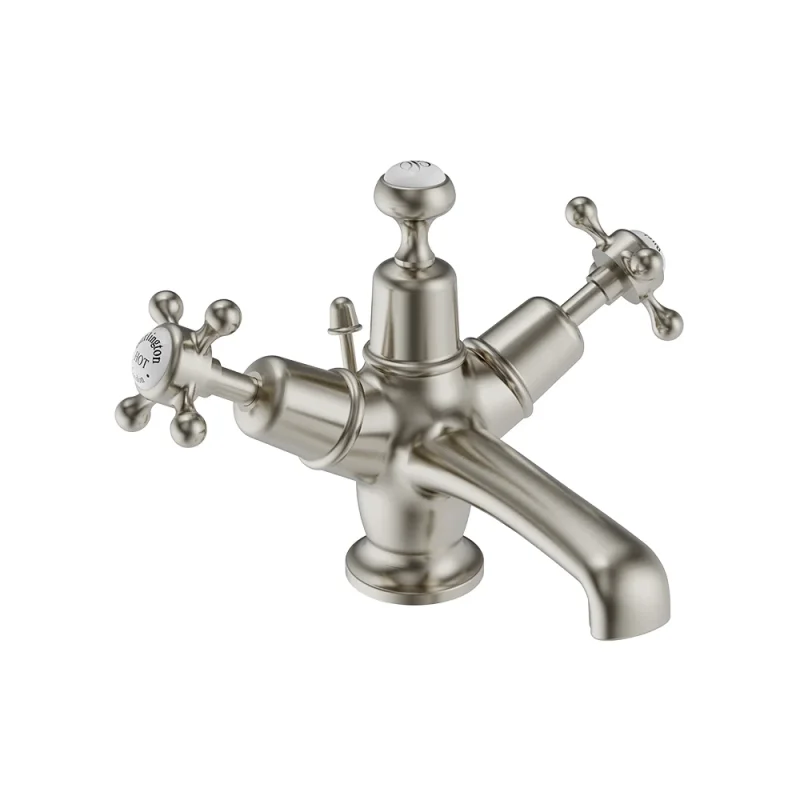 Burlington Claremont Basin Mixer Pop Up Waste Brushed Nickel product image - Image 3