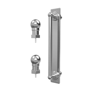 Burlington Classique 1850 Handle With Back Plate & Finials (pair) Chrome