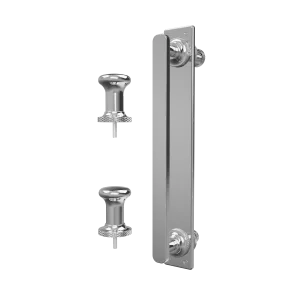 Burlington Classique 1909 Handle With Back Plate & Finials (pair) Chrome